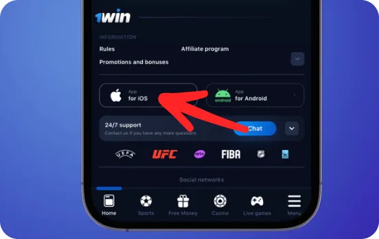 1Win приложение ios иконка